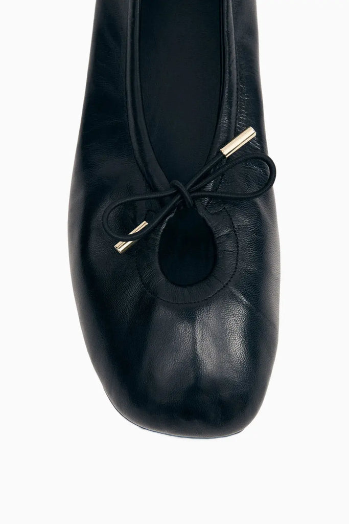 Rosalind Black Patent Leather Ballet Flats Alohas