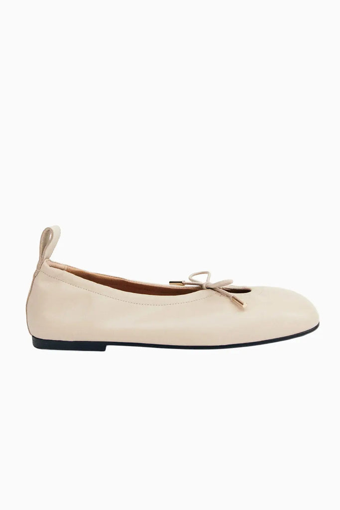 Rosalind Cream Leather Ballet Flats Alohas