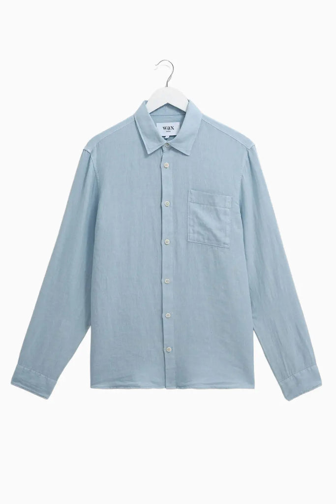 Rove - Light Blue Linen Shirt Wax London