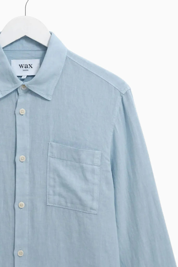 Rove - Light Blue Linen Shirt Wax London