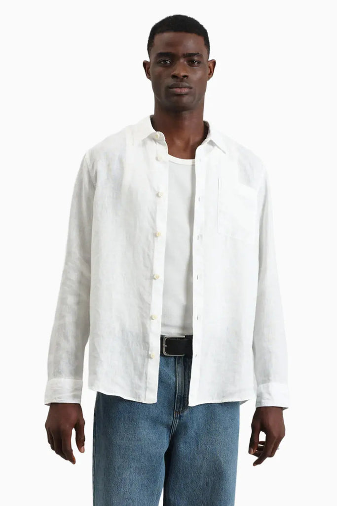 Rove - White Linen Shirt Wax London