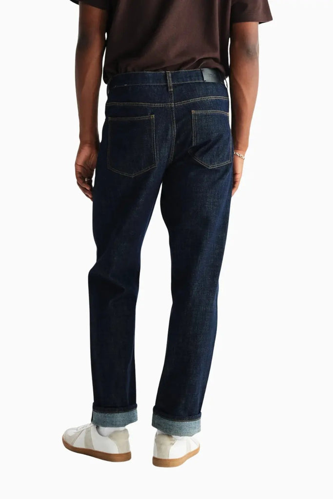 Russel Straight Fit Jean Selvedge Denim for Mens Wax London