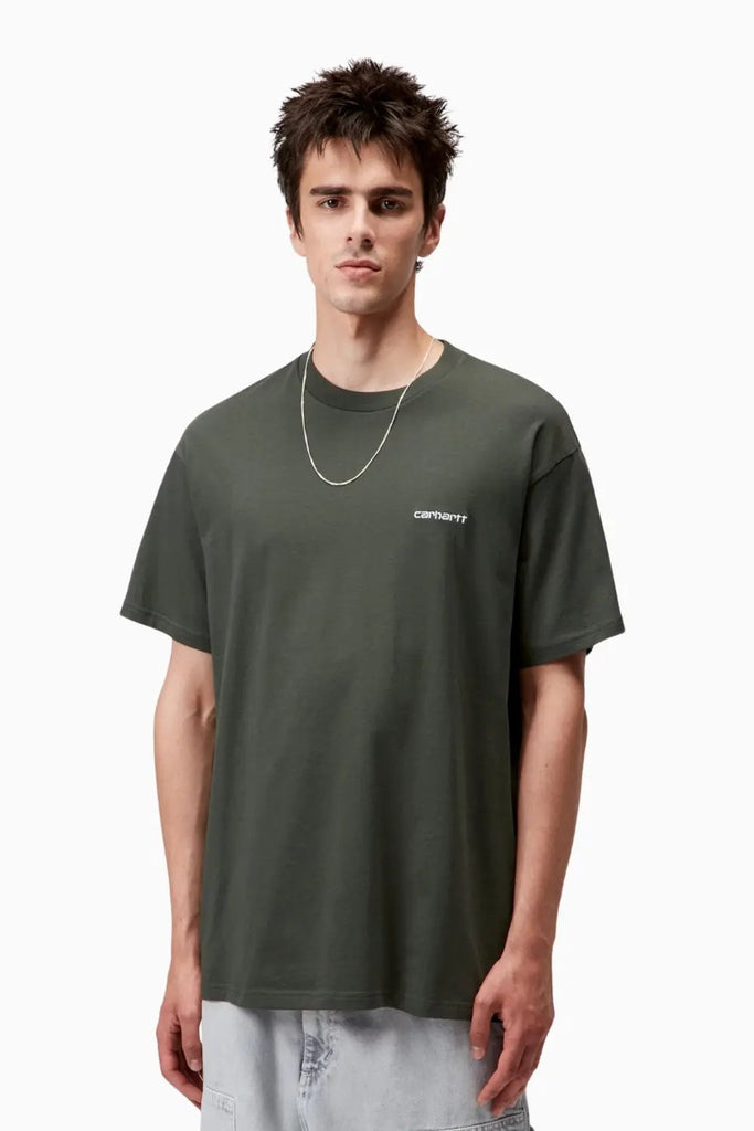 S/S Script Embroidery T-Shirt for Mens Carhartt WIP