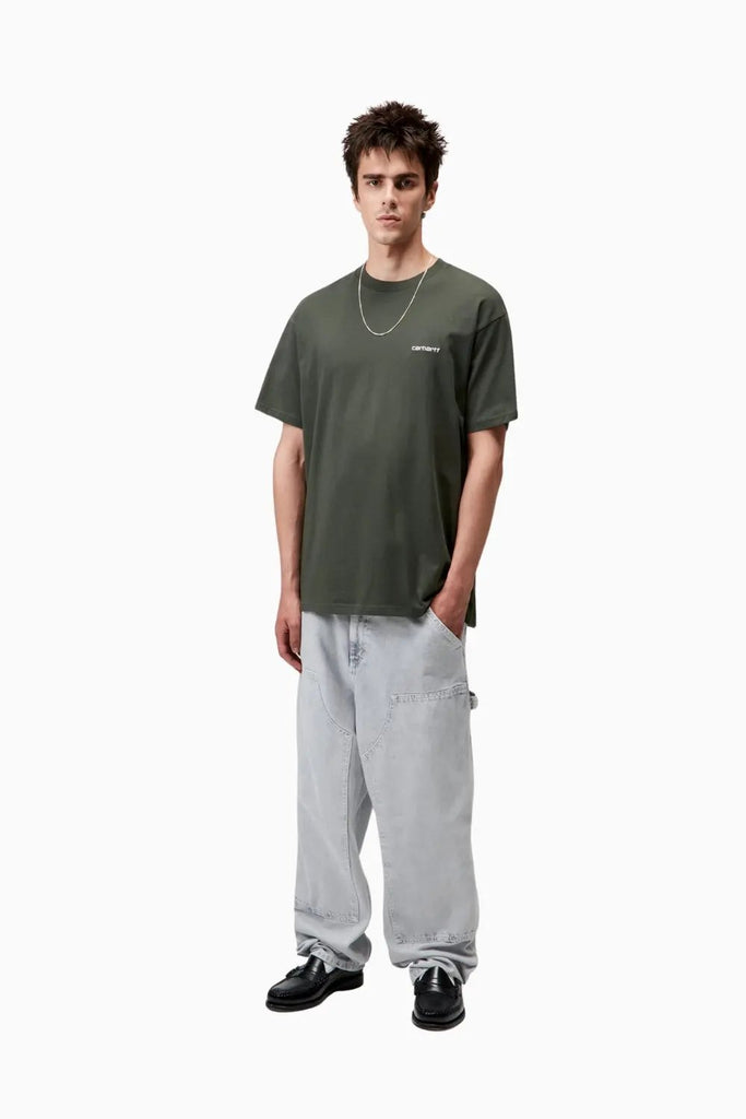 S/S Script Embroidery T-Shirt for Mens Carhartt WIP