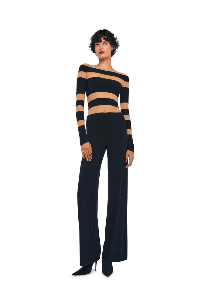 SPLICED STRAIGHT LEG JUMPSUIT for Womens Norma Kamali
