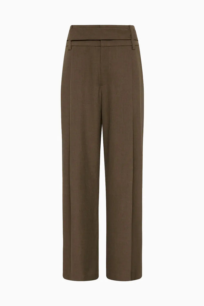 Sartoria Belted Trouser in Chocolate Marle Sir The Label