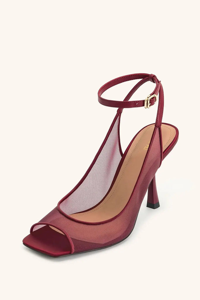 Serenity Open Toe Mesh Slingback Sandals JW Pei