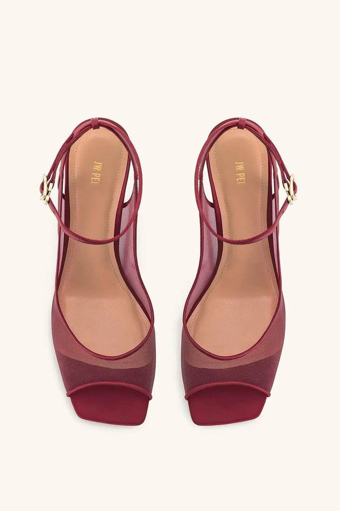 Serenity Open Toe Mesh Slingback Sandals JW Pei