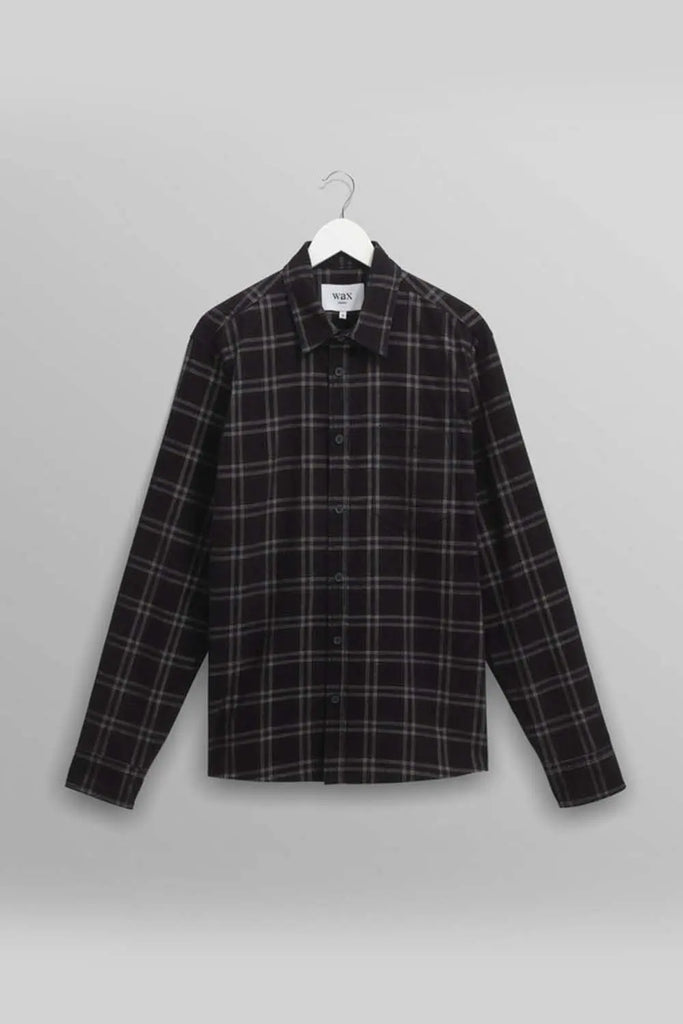 Shelly - Black Check Babycord Shirt Wax London