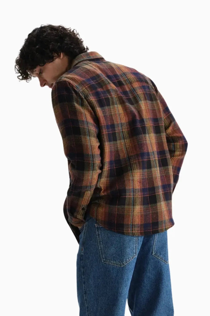 Shelly Check Cotton Flannel Shirt for Men - Multicolour Wax London