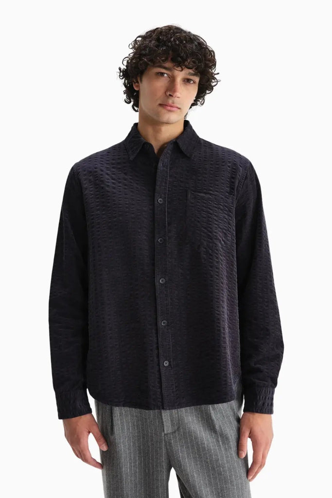 Shelly Shirt Seersucker Cord for Mens Wax London