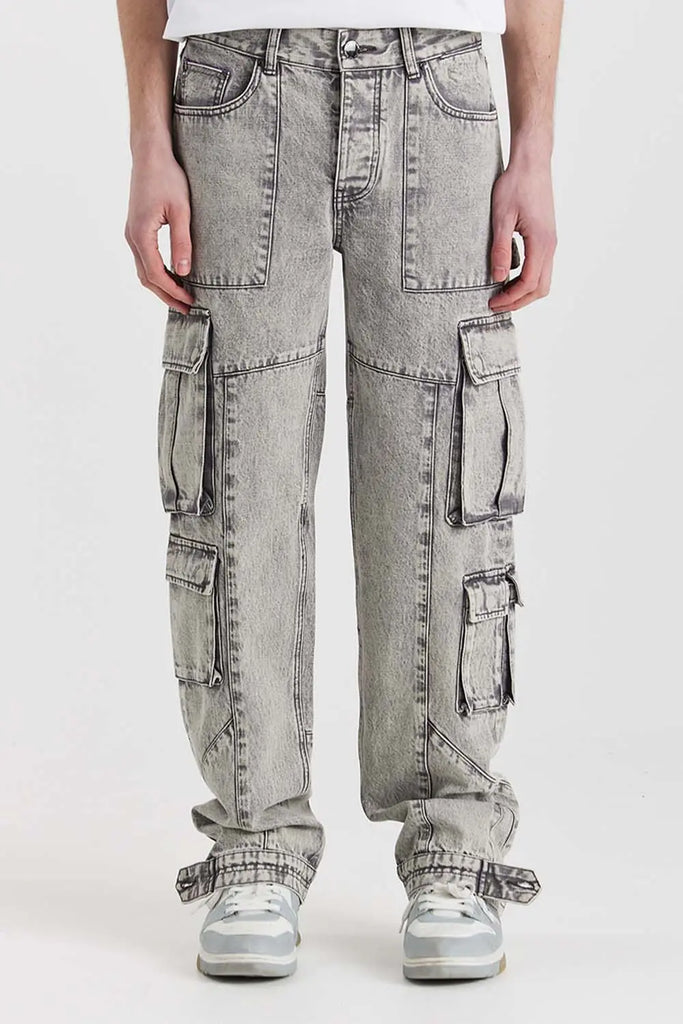 Silver Rock  Denim Cargo Jeans for Mens Only the Blind