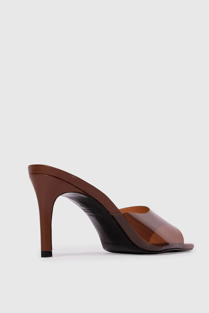 Slip On Mid Heel Sandal for Womens Black Suede Studio
