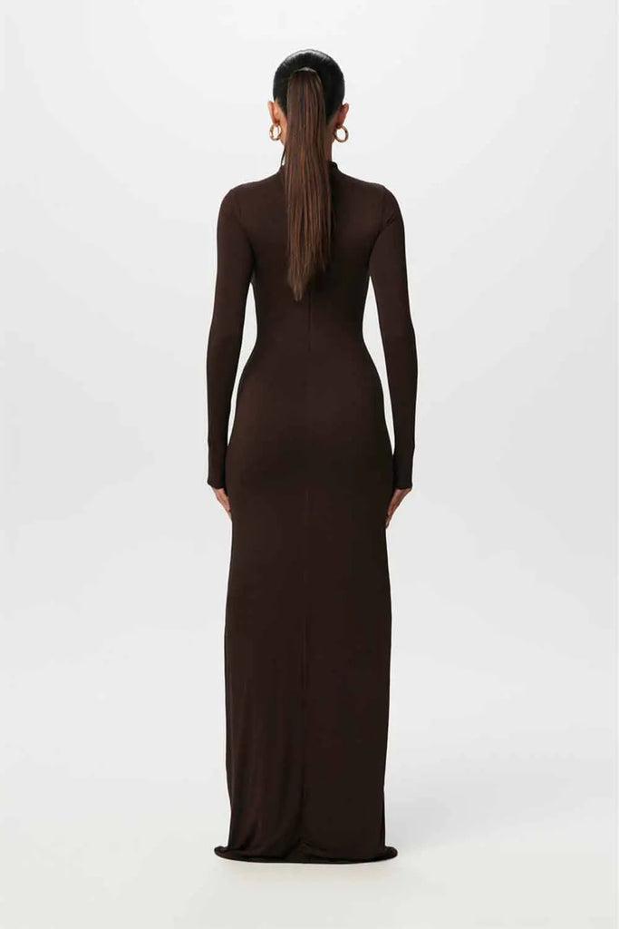 Smooth Mockneck Maxi Dress Naked Wardrobe