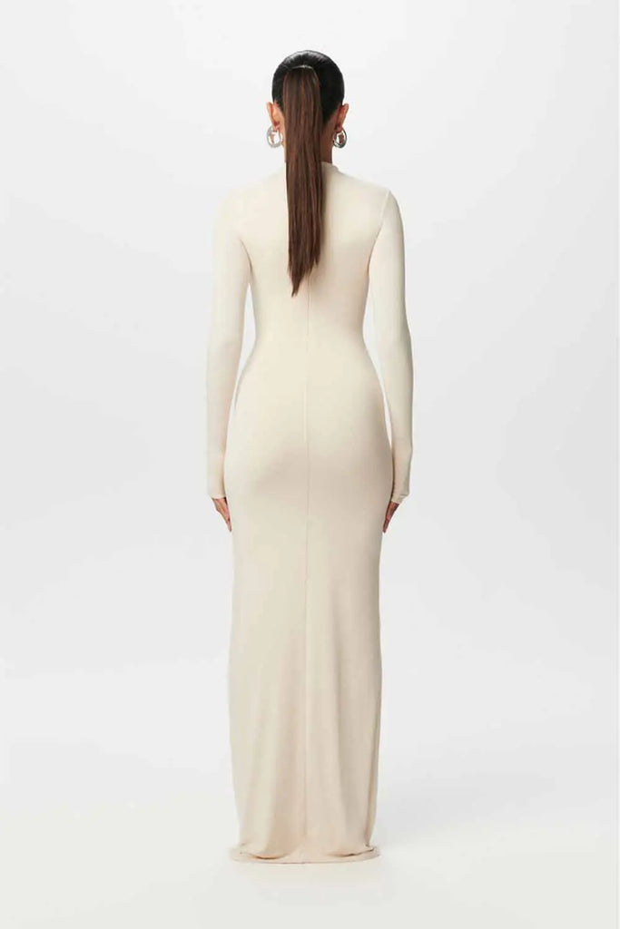 Smooth Mockneck Maxi Dress Naked Wardrobe