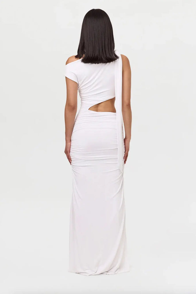 Smooth Off-Shoulder Asymmetric Dress Naked Wardrobe