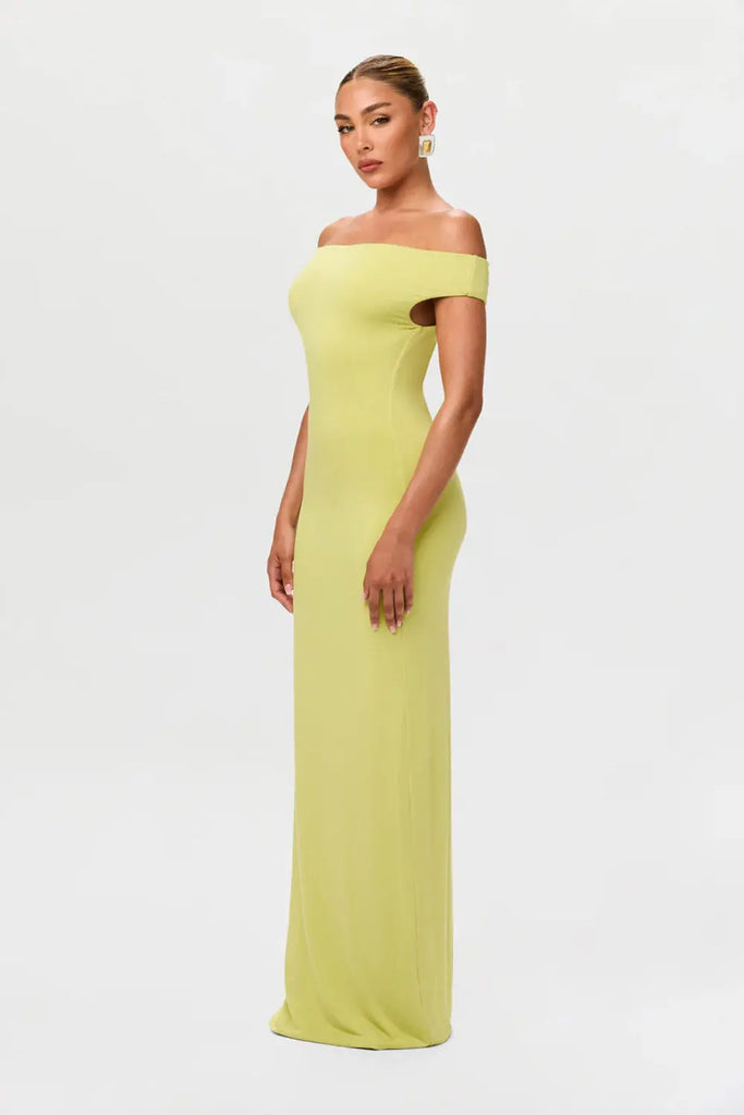 Smooth Off-Shoulder Maxi Dress Naked Wardrobe