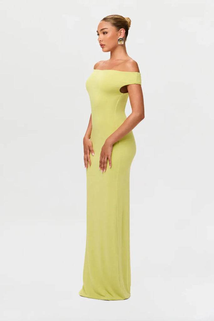 Smooth Off-Shoulder Maxi Dress Naked Wardrobe