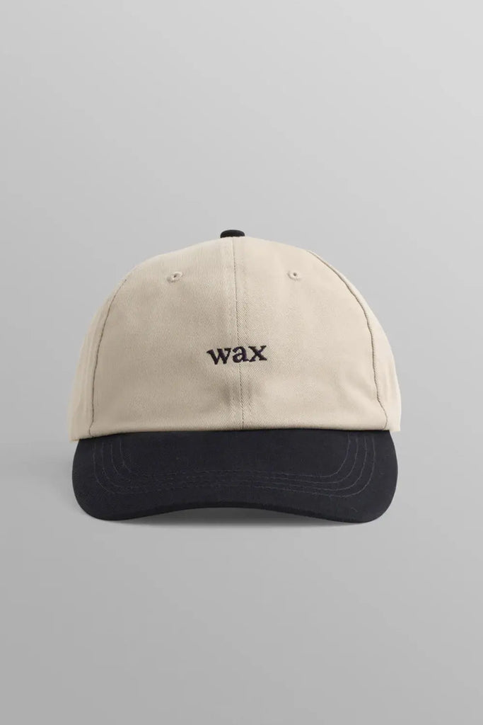 Sports Cap Cotton Twill Stone/Navy for Mens Wax London