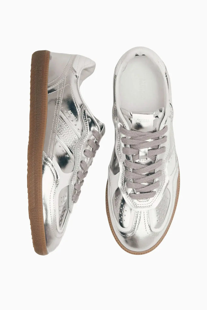 Tb.490 Rife Shimmer Silver Cream Leather Sneakers Alohas