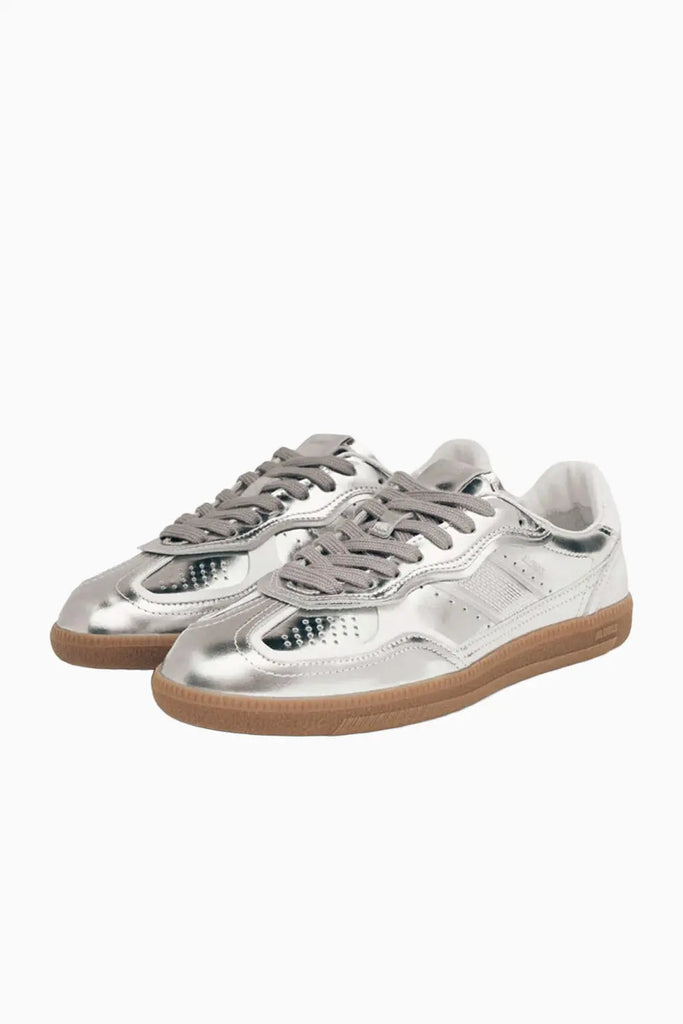 Tb.490 Rife Shimmer Silver Cream Leather Sneakers Alohas