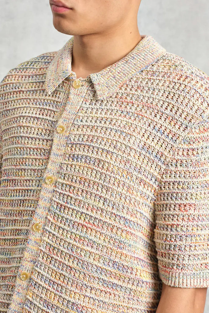 Tellaro Ss Shirt Rainbow Twist for Mens Wax London