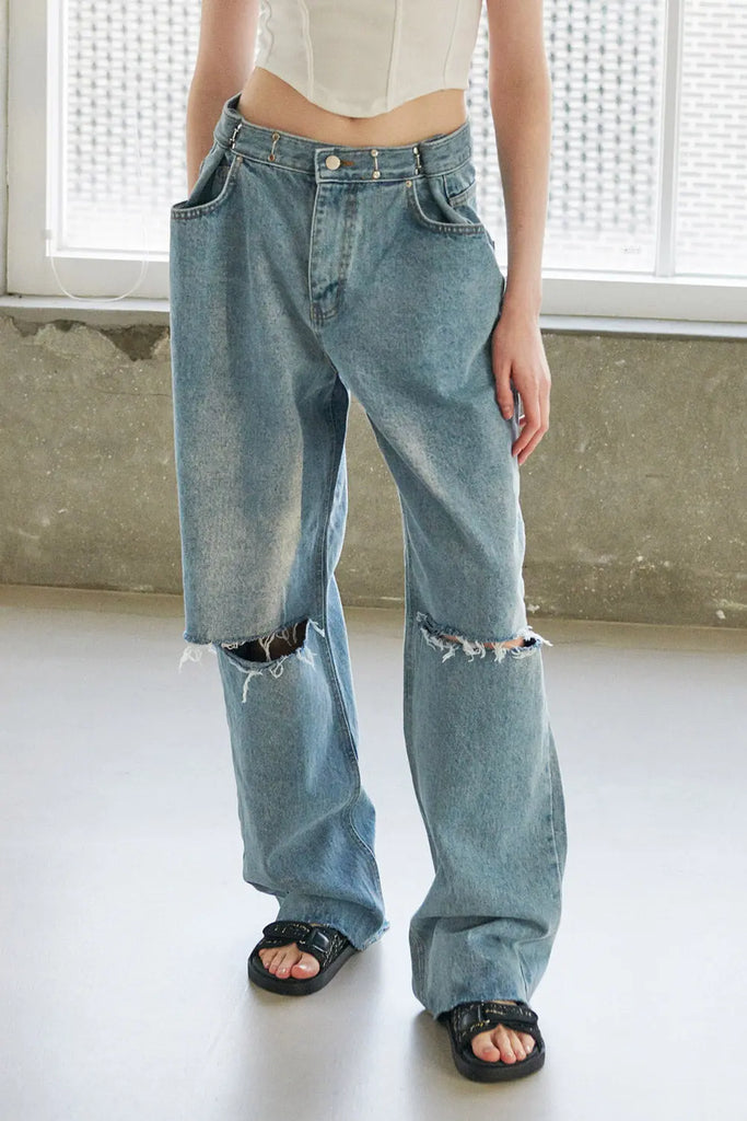Vera Slash Cutout Jeans for Womens Storets