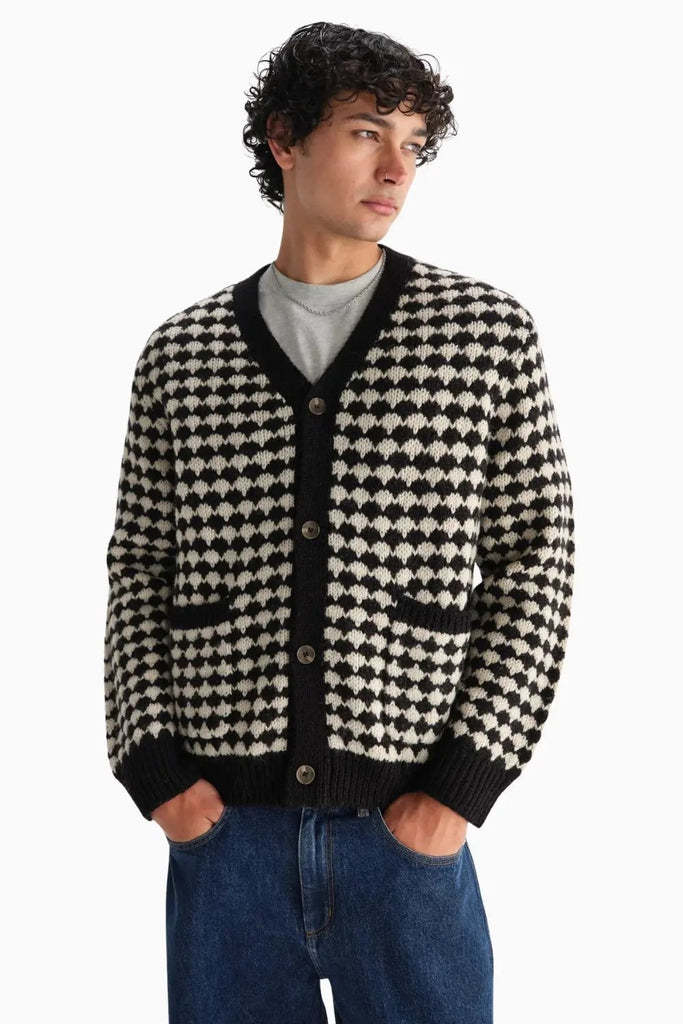 Walker Cardigan Bubble Knit for Mens Wax London