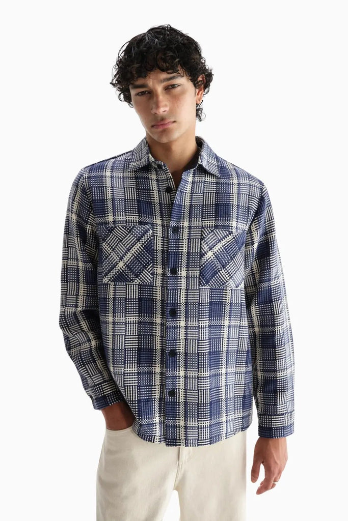 Whiting Overshirt Basket Weave for Mens Wax London