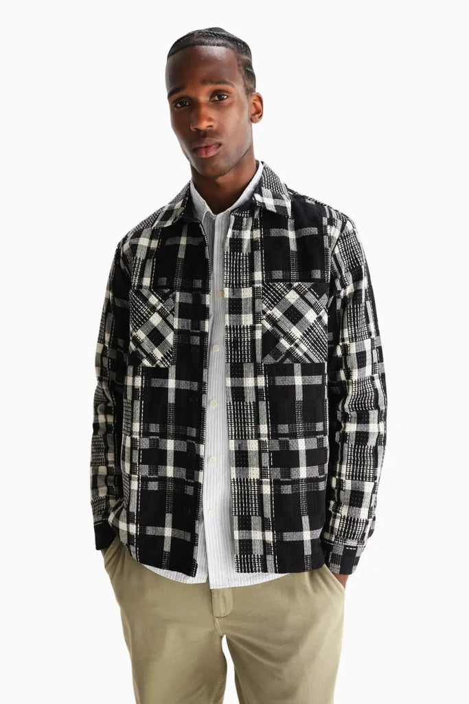 Whiting Overshirt Glitch Check for Mens Wax London
