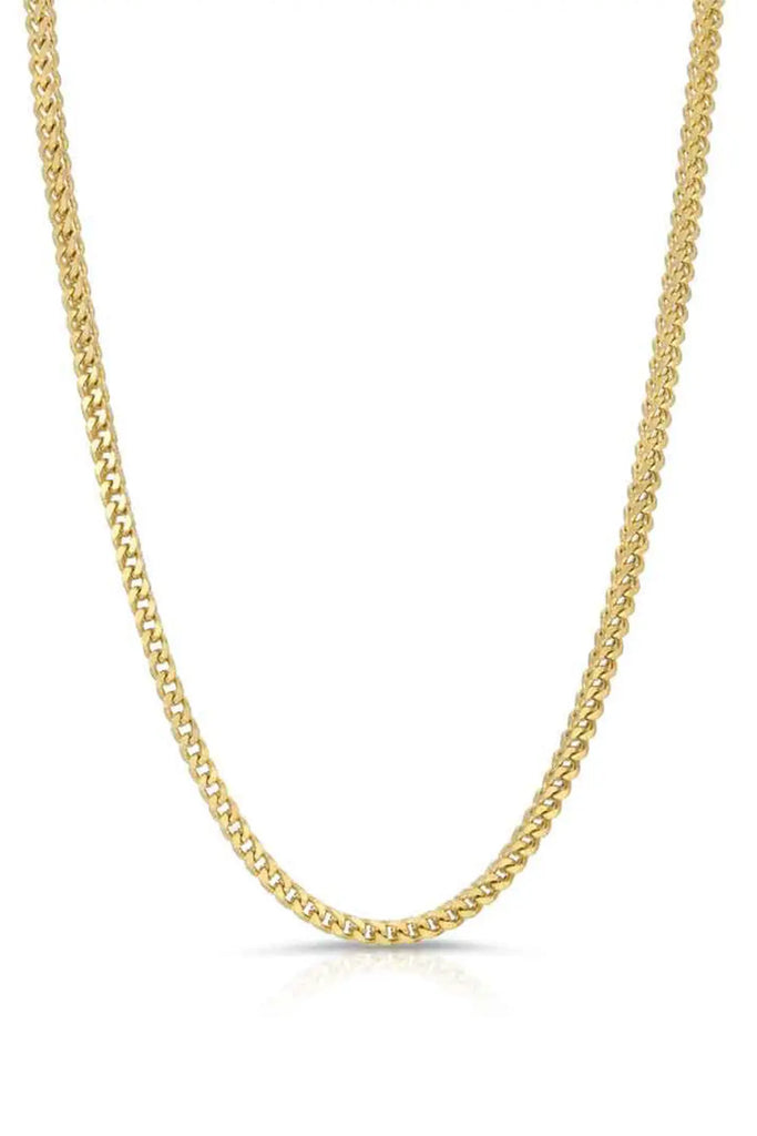 2.5Mm Franco Chain 22 Inches Gold Gods