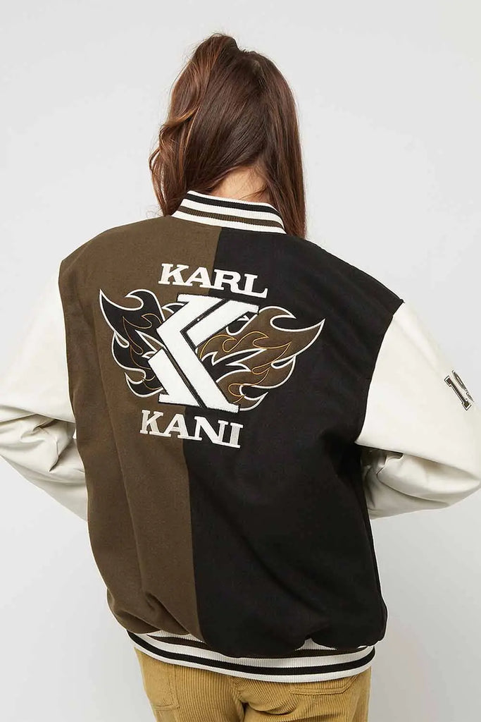 Chest Signature Velvet Logo Jacket for Womens Karl Kani
