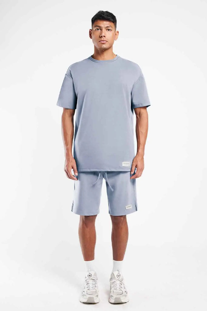 Recycled Oversized T Shirt "Powder Blue" The Giving Movement