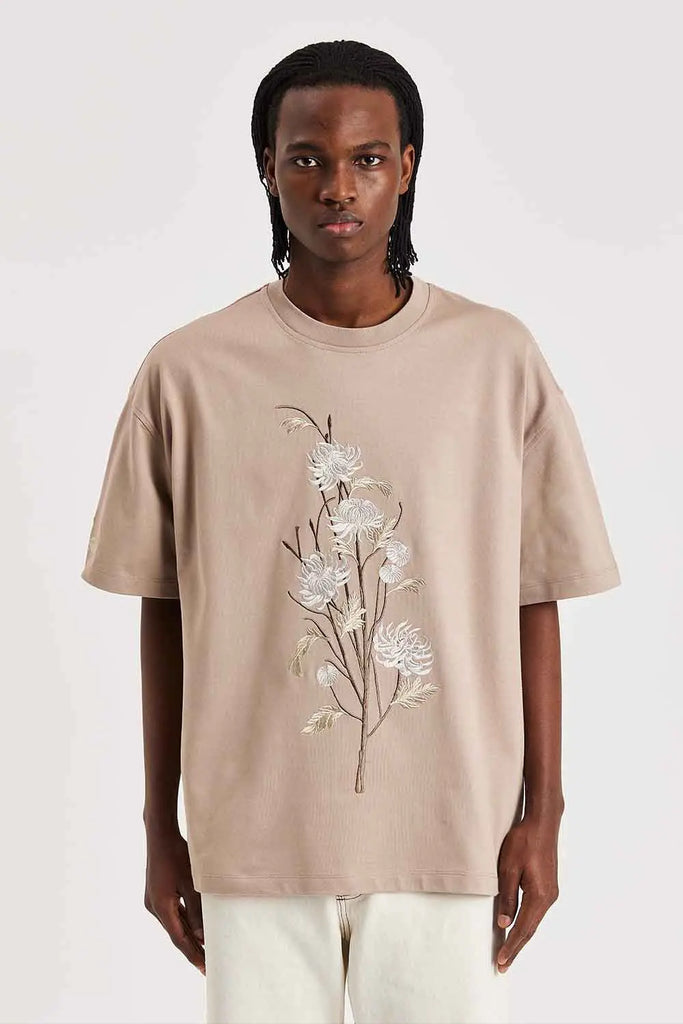 Stone Ogiku Floral T-Shirt for Mens Only the Blind